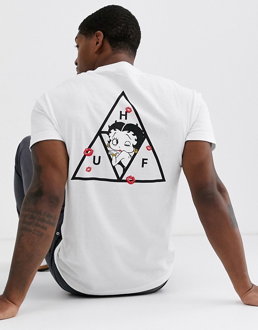 HUF x Betty Boop Triple Triangle t-shirt in white