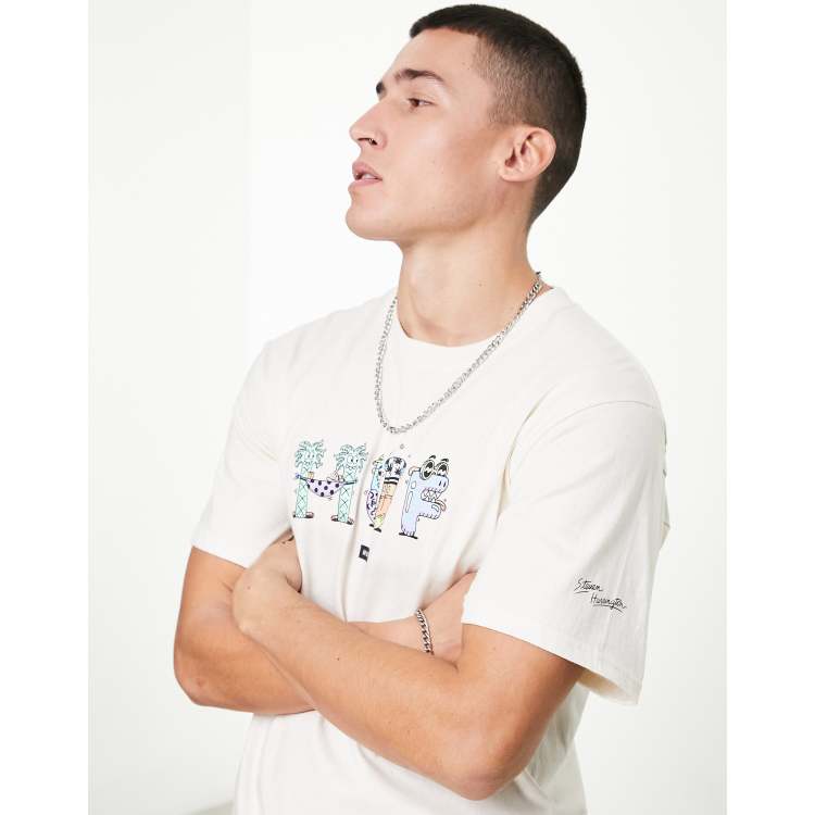 HUF x Steven Harrington – Biały T-shirt z logo | ASOS