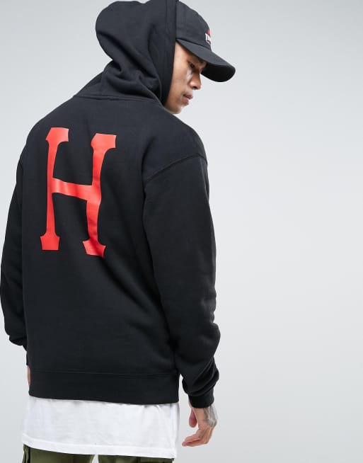 HUF x Thrasher Sweat capuche avec logo et imprim dans le dos