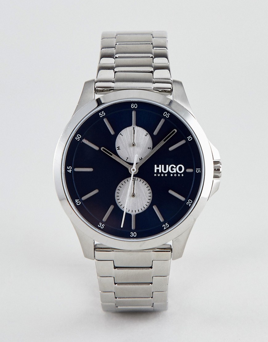 HUG0 1530004 – Jump – Armbandsur i silver med kontrasterande urtavla