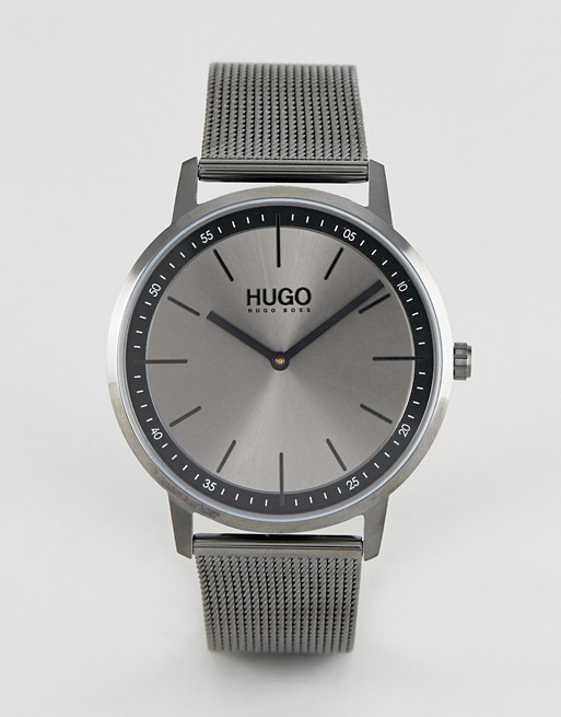 HUGO 1520012 Exist mesh strap watch in grey