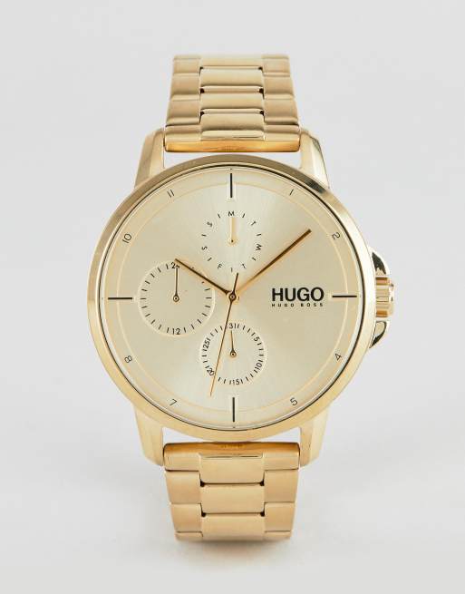 HUGO 1530026 Focus strap ASOS watch bracelet in gold 