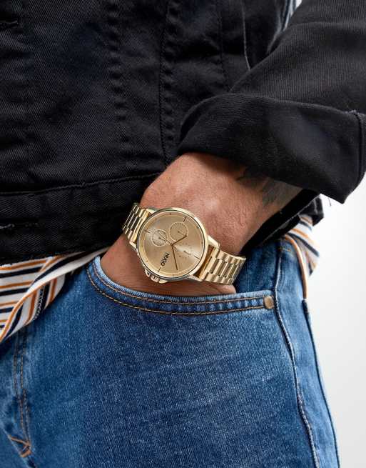 1530026 Focus strap watch ASOS HUGO gold | in bracelet