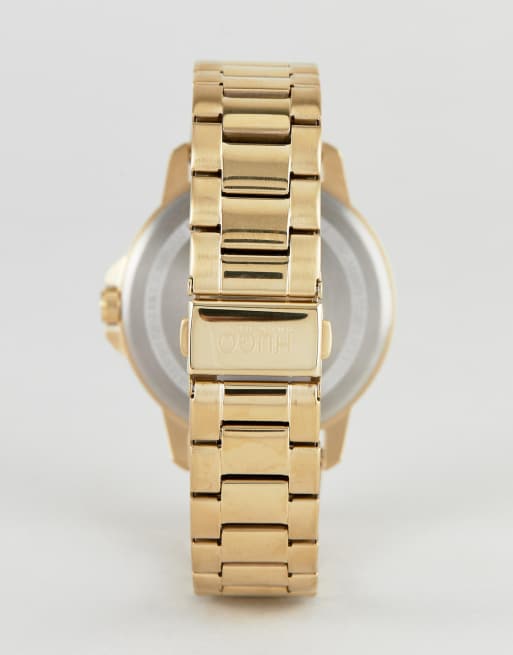 HUGO 1530026 ASOS in bracelet Focus gold strap watch 