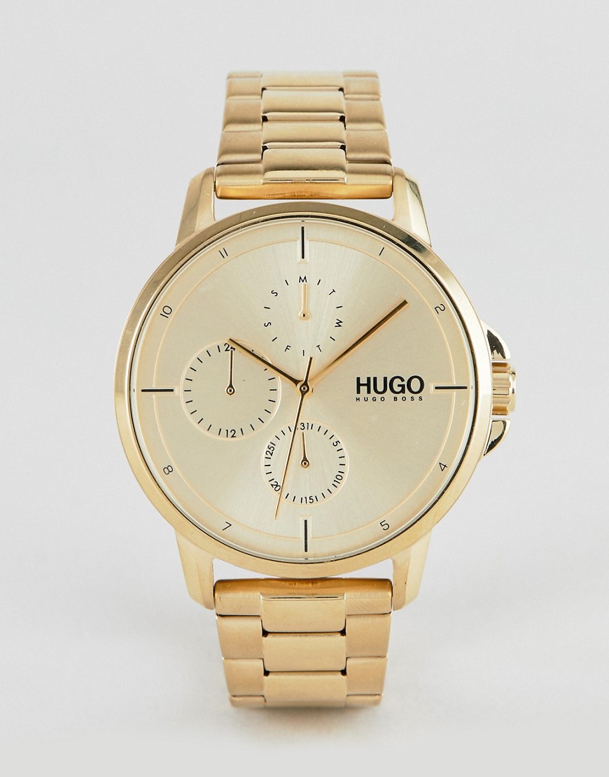 HUGO 1530026 - Focus - Polshorloge in goud