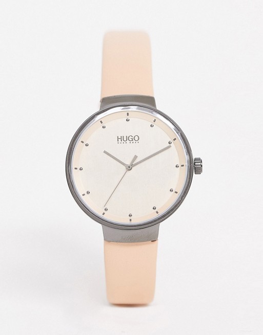 HUGO 1540001 Go leather watch in pink 38mm