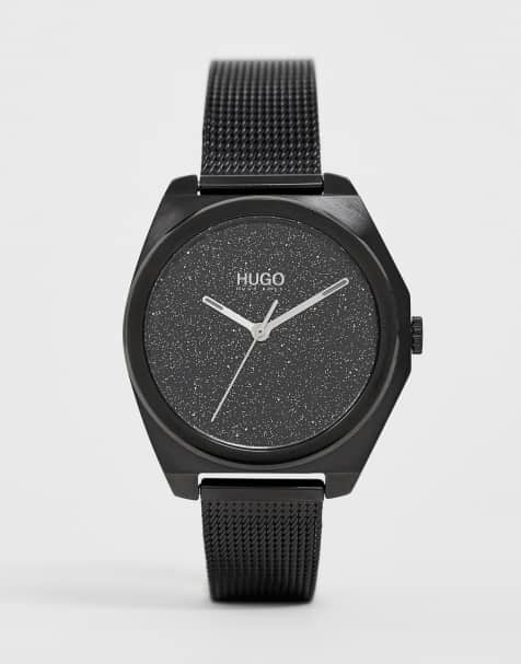 HUGO - 1540026 Imagine - Montre en maille 35 mm - Noir