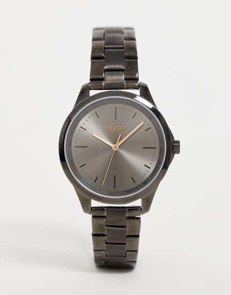 HUGO – 1540042 Fearless – Armbanduhr in Stahlgrau, 36 mm