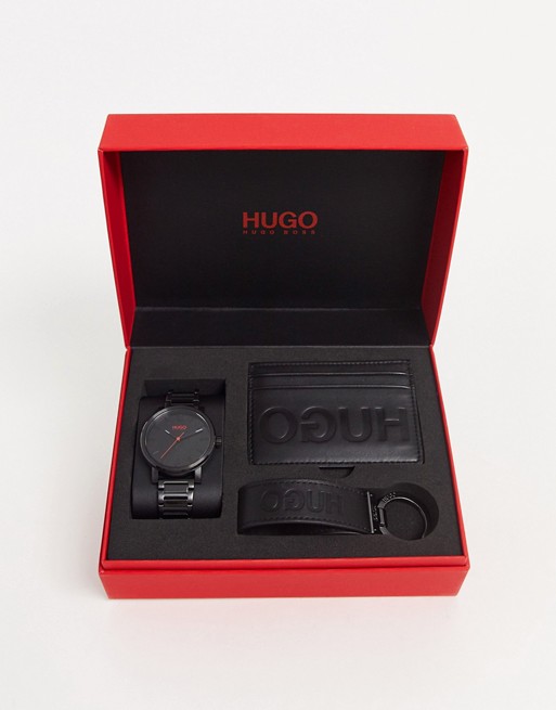 HUGO 1570096 Rase watch and wallet gift set with keyring