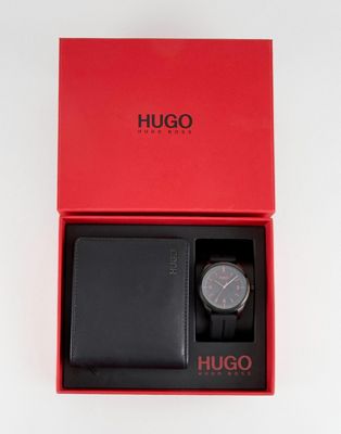 hugo boss watch black and red