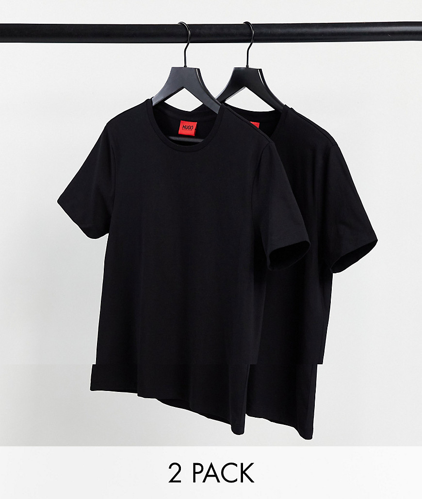 HUGO – 2-pack svarta t-shirts
