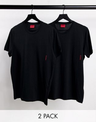 Hugo 2 pack t-shirts in black