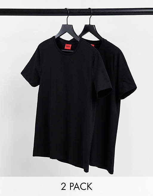 HUGO 2 pack t-shirts in black