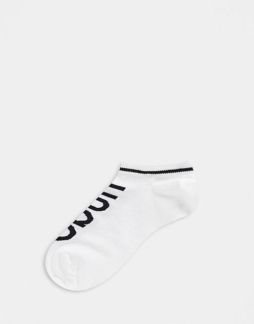 Men Socks/HUGO 2 pack trainer socks with logo in white 