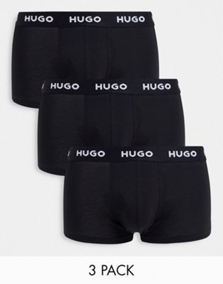 HUGO 3 pack trunks in black core