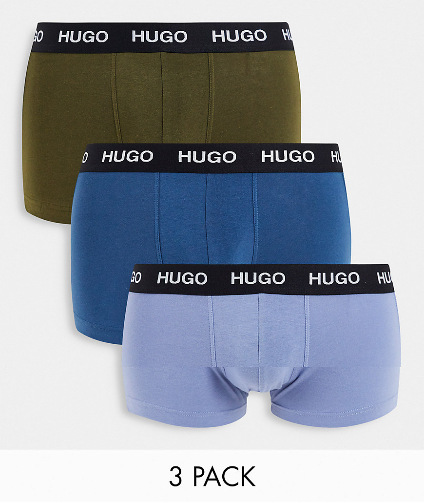 HUGO 3 pack trunks in navy/ blue/ khaki-Multi