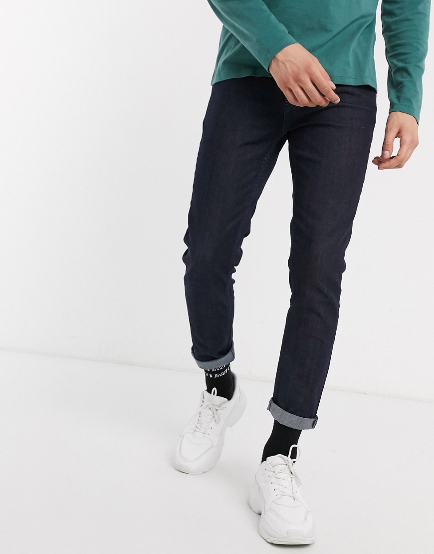 HUGO 332/2 slim tapered fit jeans in dark wash-Navy