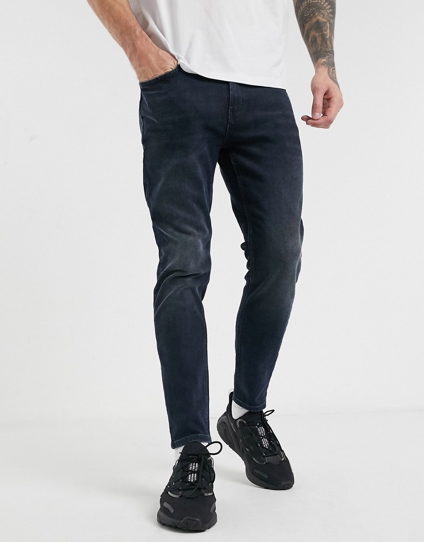 HUGO - 332 - Smaltoelopende jeans in indigo wassing-Blauw
