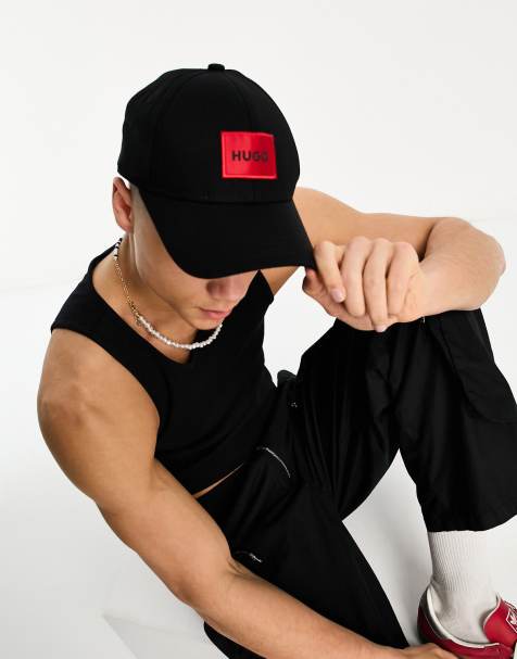HUGO 581 box logo baseball cap in black - view 1