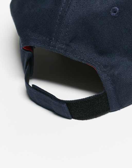 HUGO 581 box logo baseball cap in navy, 4 of 4