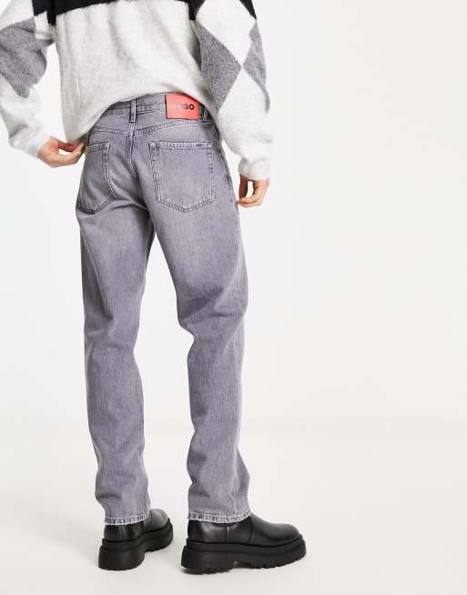 HUGO - 640 - Jeans vestibilità classica grigio chiaro