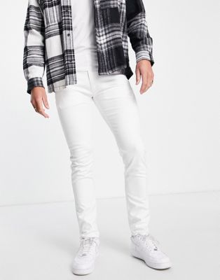 HUGO 734 skinny fit jeans in white - ASOS Price Checker