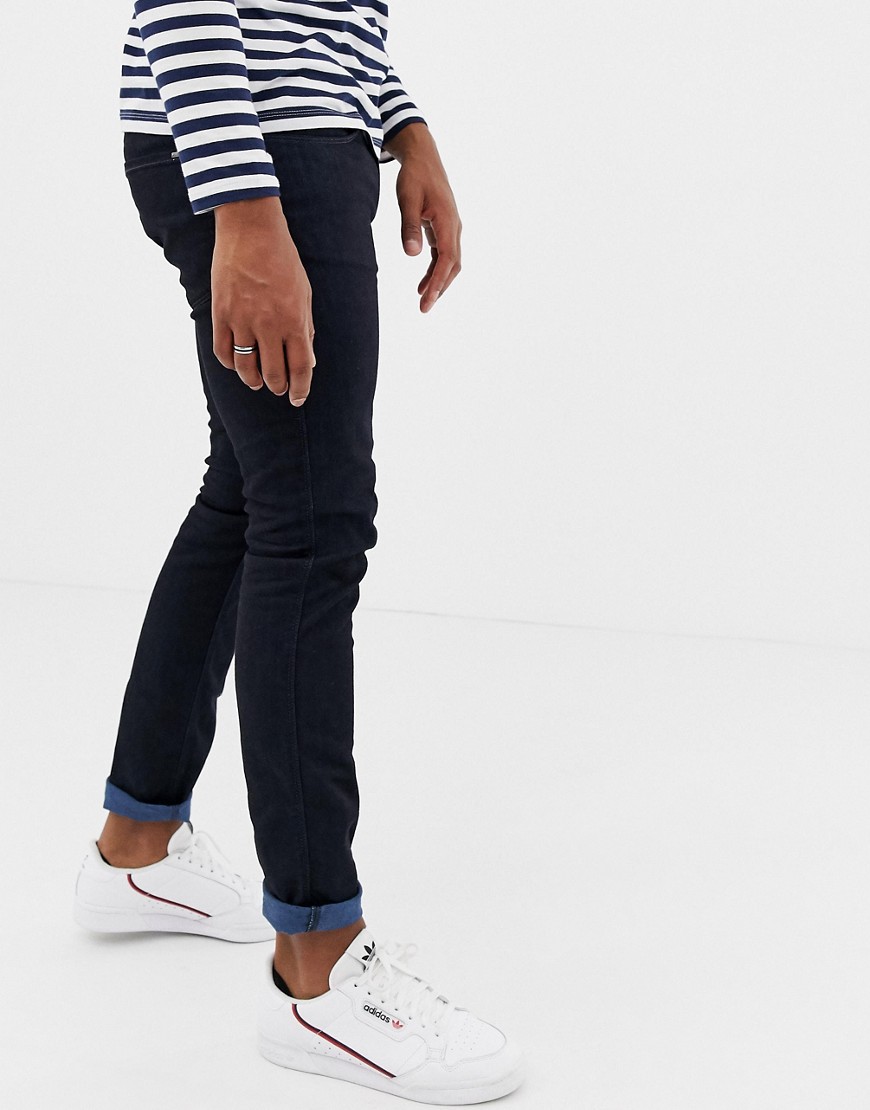 HUGO – 734 – Mörka jeans i skinny fit-Blå