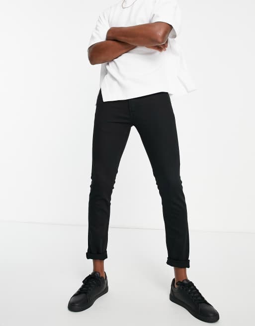HUGO 734 - Skinny-fit jeans in zwart, 2 van 4