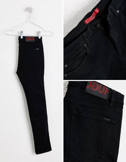 HUGO 734 - Skinny-fit jeans in zwart, 4 van 4