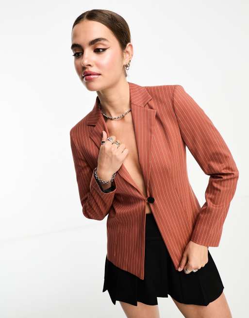 Women's striped blazers hotsell