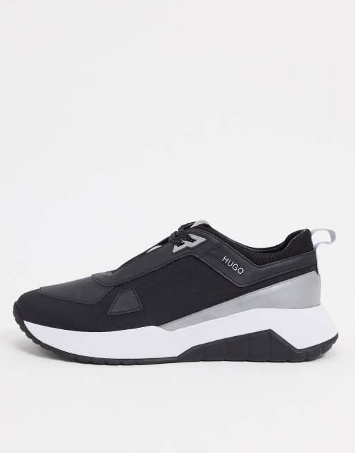 HUGO Atom running style trainers in black