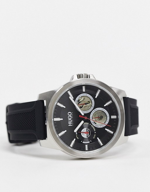 HUGO black silicone watch 1530129