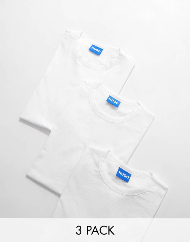 Hugo Blue - 3-pack t-shirt in white