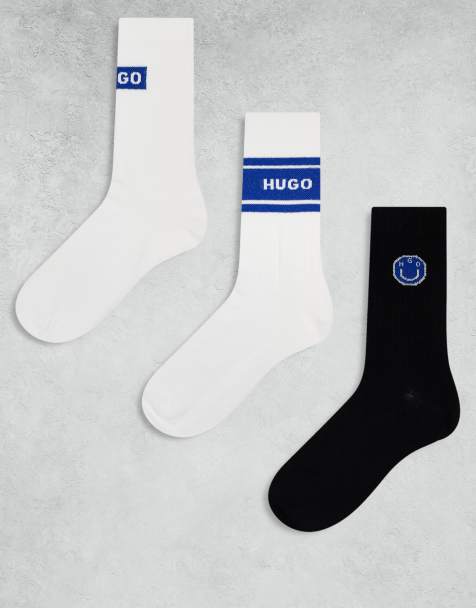 HUGO Blue 3pack socks in white and black - view 1
