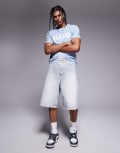[Hugo Blue] Hugo Blue Aman baggy fit shorts in light blue W29 Bright Blue