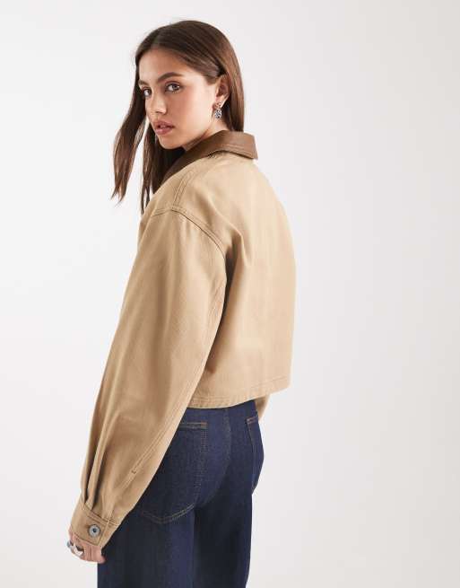 HUGO Blue - Andeso - Giacca in twill beige, 4 di 4