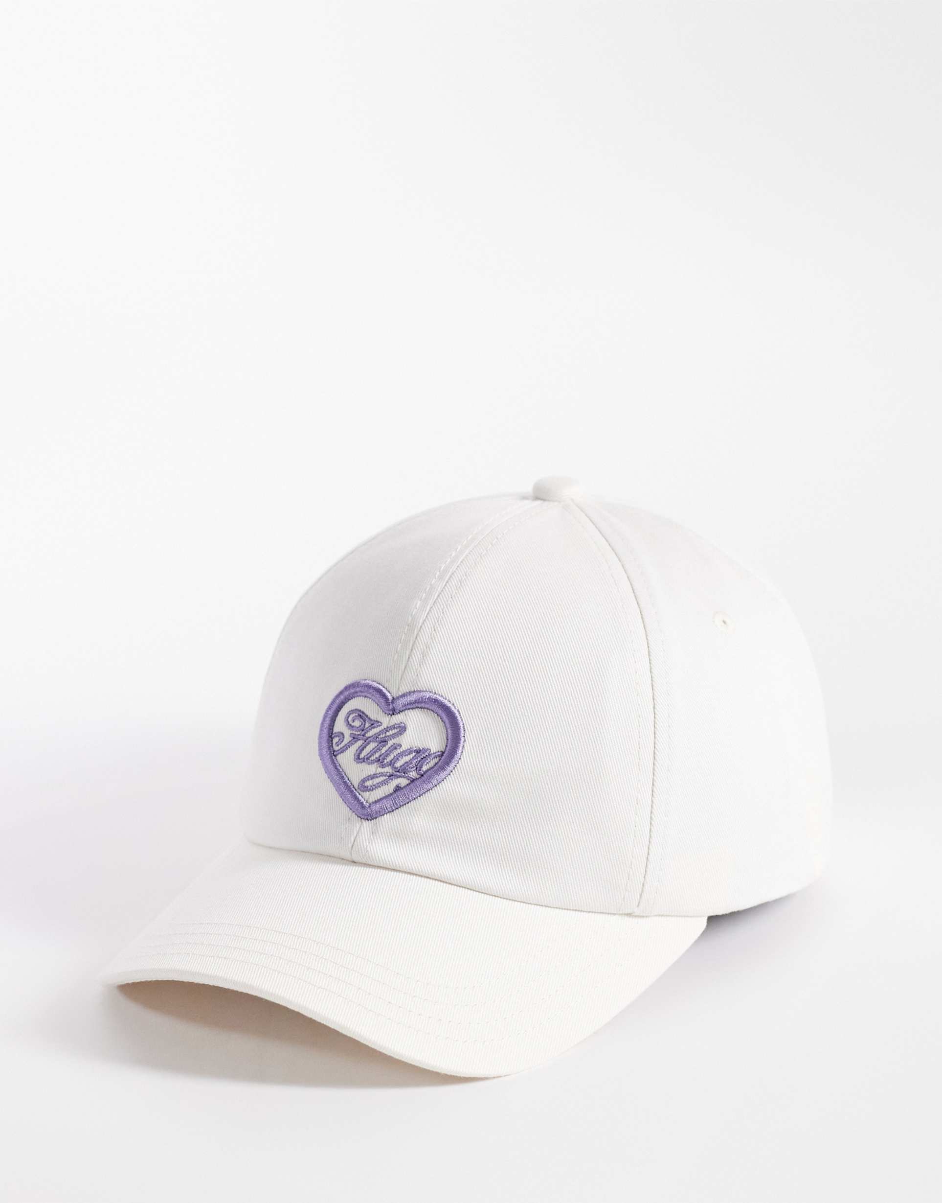 hugo blue astryd heart logo cap in white