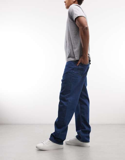 Hugo Blue baggy fit denim jeans in bright blue, 2 of 5