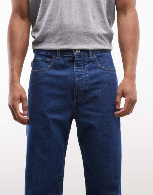 Hugo Blue baggy fit denim jeans in bright blue, 4 of 5