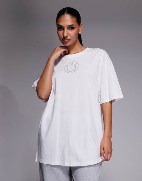 Hugo Blue – Biały T-shirt oversize - view 1