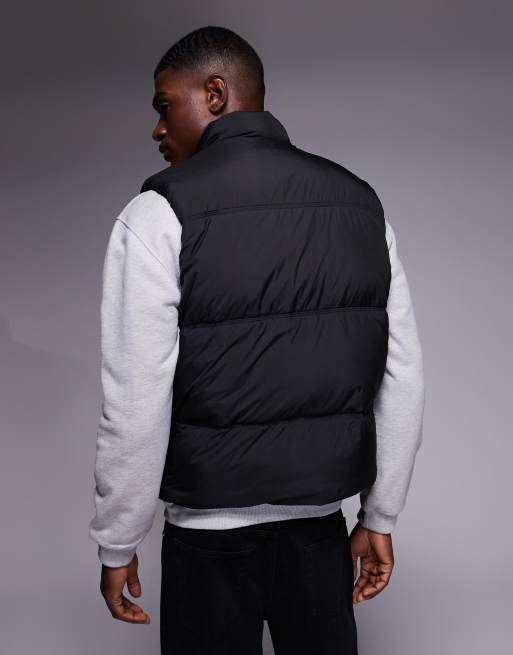HUGO BLUE Bodolino chest logo padded gilet in black, 3 of 5