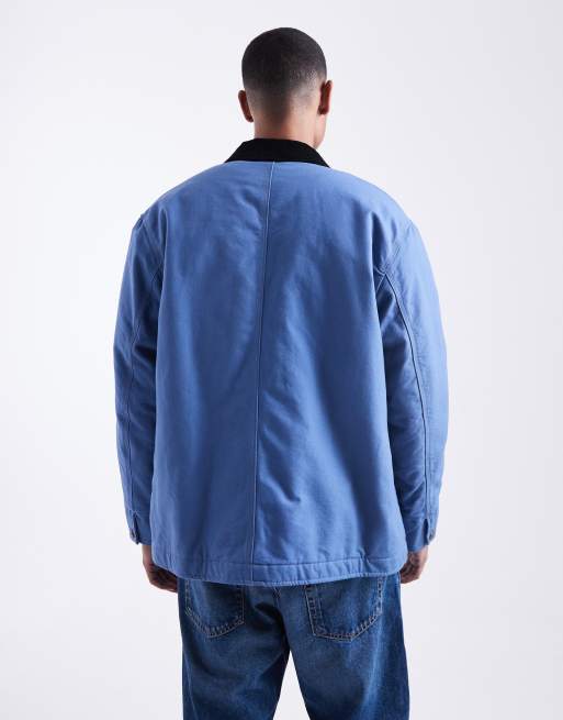 HUGO – BLUE – Brams – Mellanblå arbetsjacka i oversize, 3 av 5