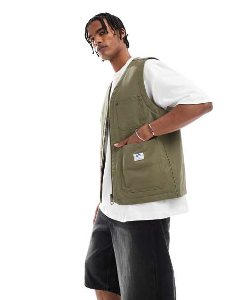 Hugo Blue Bridger cargo vest in green - view 1