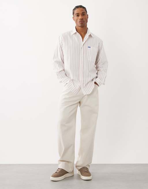 Hugo Blue - Camicia a maniche lunghe oversize arancione chiaro, 2 di 5