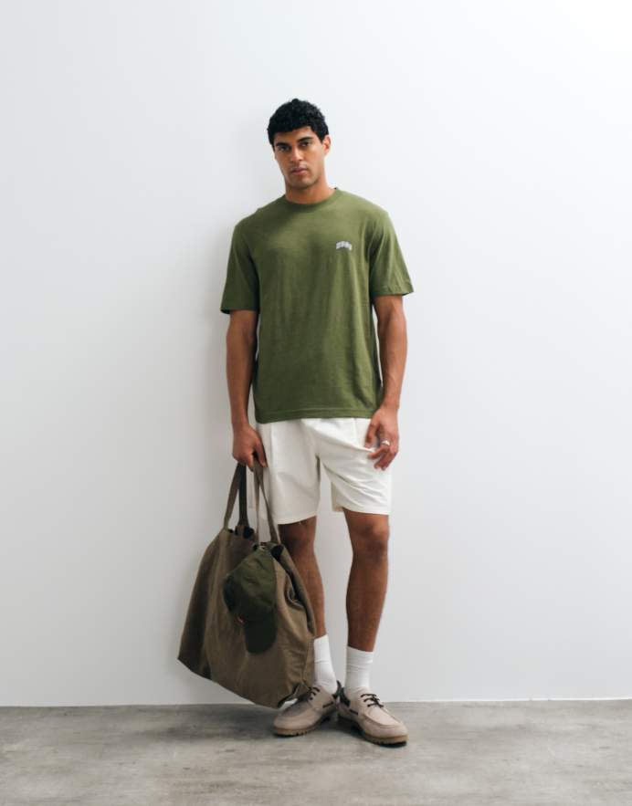 Hugo Blue camiseta de corte estándar con logo en el pecho Nowboi en verde