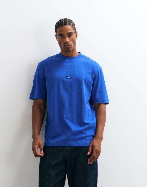 HUGO Blue - camiseta de corte estándar en azul - view 1