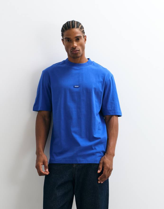 Hugo Blue camiseta de corte estándar en azul