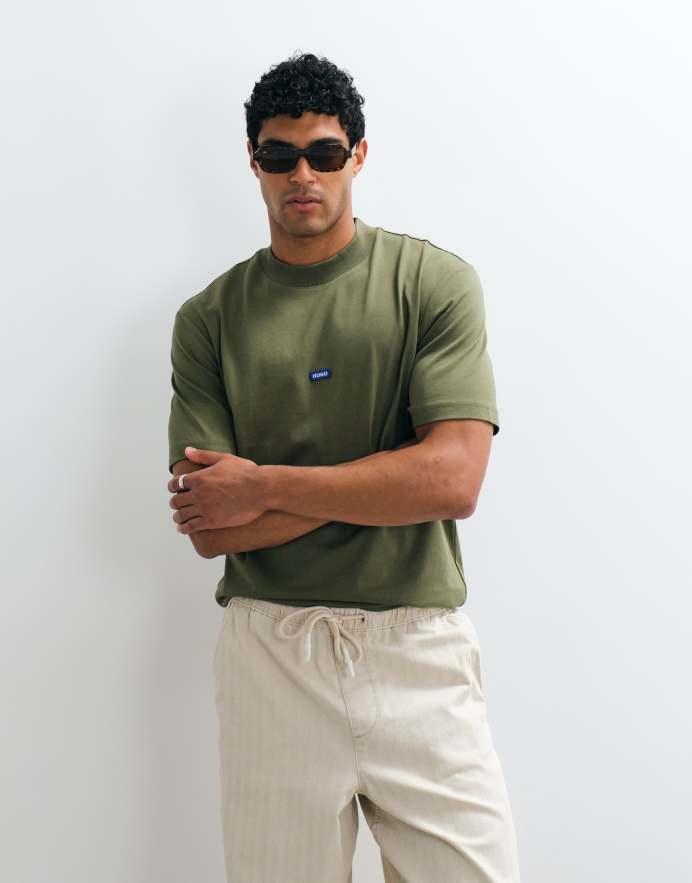 Hugo Blue camiseta de corte estándar Nieros en verde