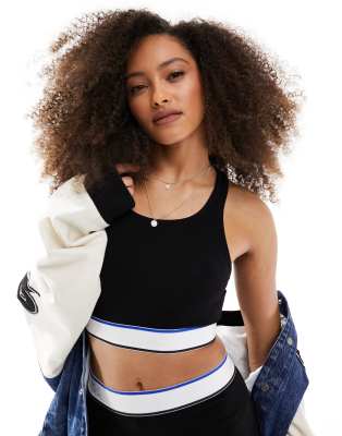 Hugo Blue HUGO BLUE co-ord crop top in black