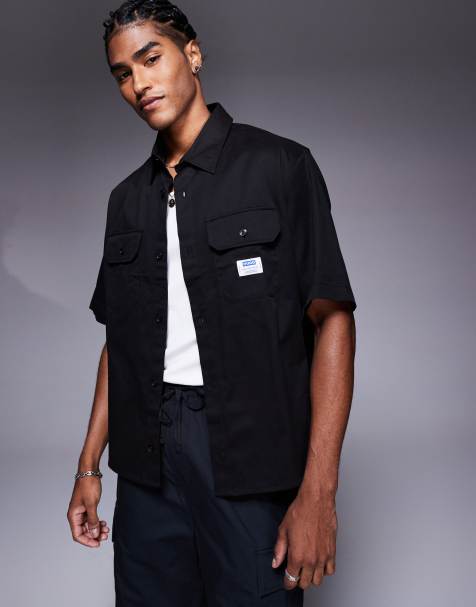 Hugo Blue co-ord oversized fit shirt in black - view 1